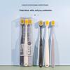 Tri-Head Soft & Hard Bristle Adult Toothbrush with 3D Tongue Scraper