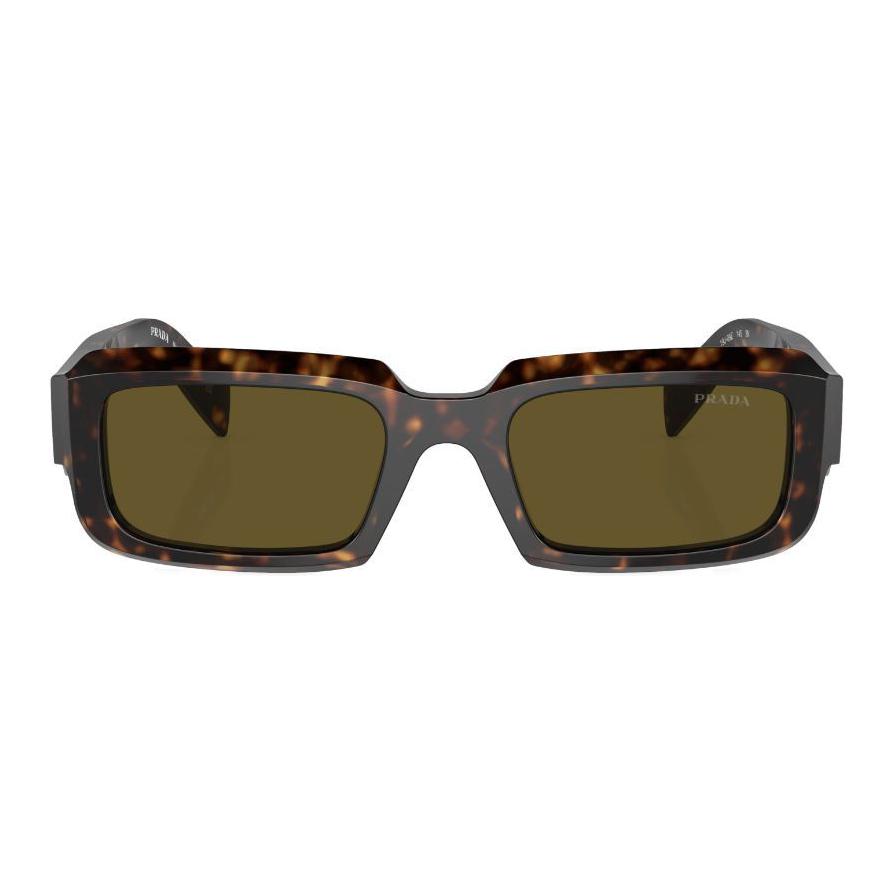 Prada Logo Acetate Rectangular Sunglasses Men sunglasses Havana-Brown SPR27ZSF19J09Z