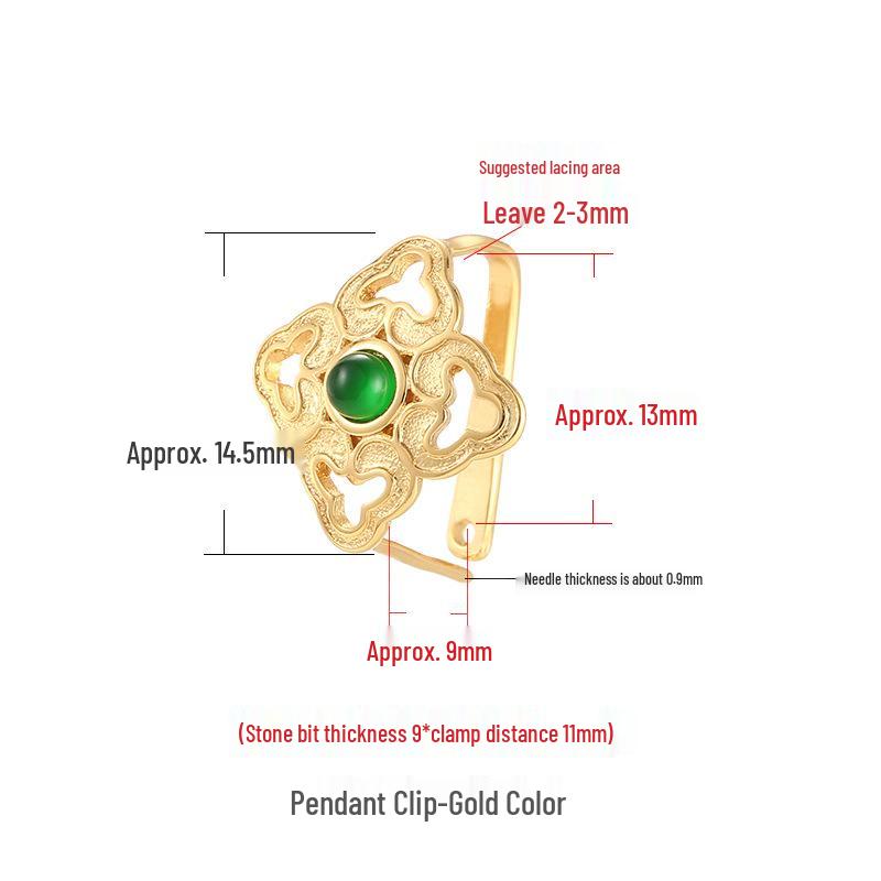 Retro Jade Pi Xiu Pendant Buckle with Jasper Hetian Jade Clip Accessories
