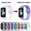 TPU Replacement Band for Samsung Galaxy Fit 3 Photochromic Sport Strap Smartwatch Strap Adjustable for Galaxy Fit 3 Clear Band