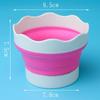 Foldable Silicone Brush Holder: Retractable, Portable, Multifunctional Bucket for Kids - Compact Art Wash Station.