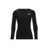 HeatGear® Logo Print Crew Neck Long Sleeve T-Shirt Women Tops Black 1365459-001