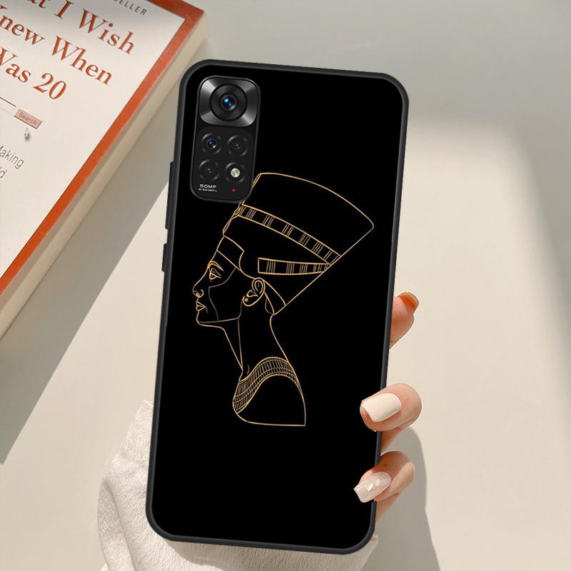 Egypt Nefertiti Ankh For Redmi 10A 10C 9A 9C 9T K40 K50 Gaming Phone Case For Redmi Note 11S 10S 9S 9 10 11 Pro