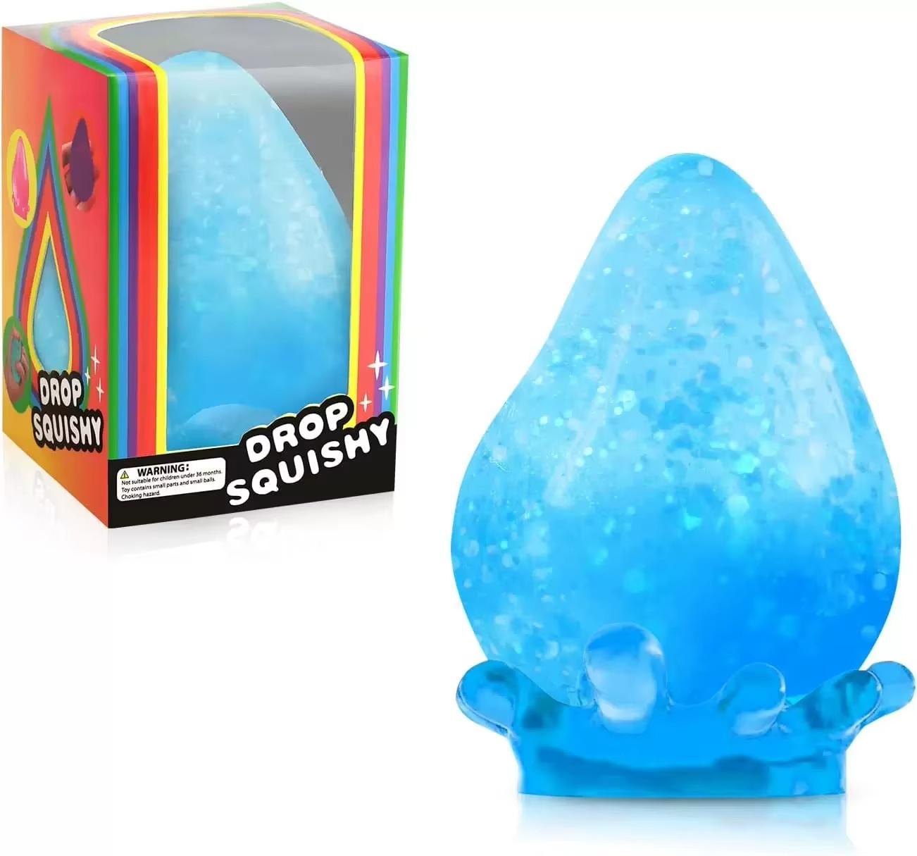 Needoh Sensorisch Speelgoed Glitters Waterdruppel Vorm Squishy Stressverlichter Fidget Speelgoed Volwassenen Angst Kalmerend Ontspannend Verrassingscadeaus