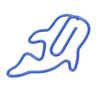 100Pcs Whale Shaped Cute Shaped Office Paper Clips Plastic-coated Metal Dark Blue Lovely Shape Paperclip Clamp 3.1*2.3cm