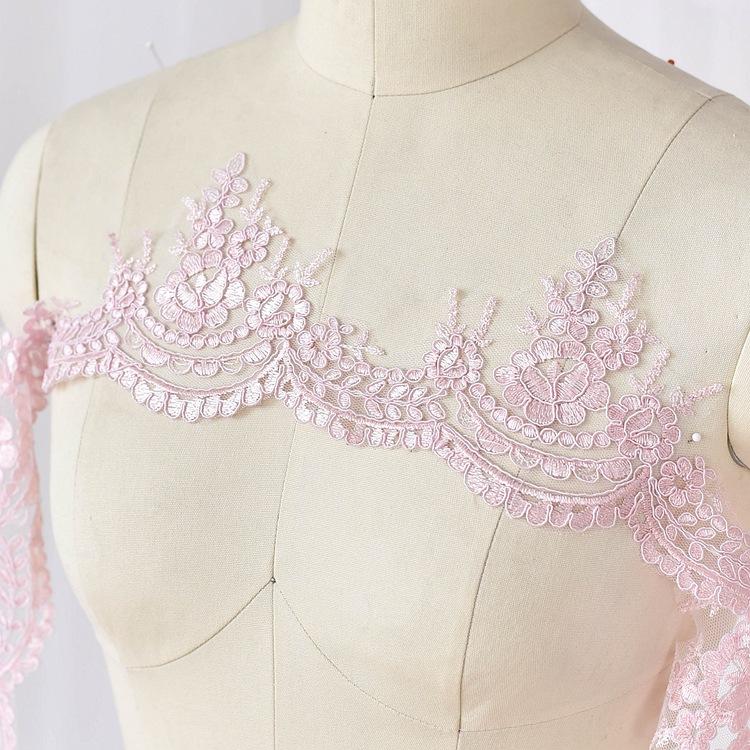 This White Car Bone Lace Lace Accessories, Wedding Headgear Handmade Diy Materials, Fabric Lace Applique