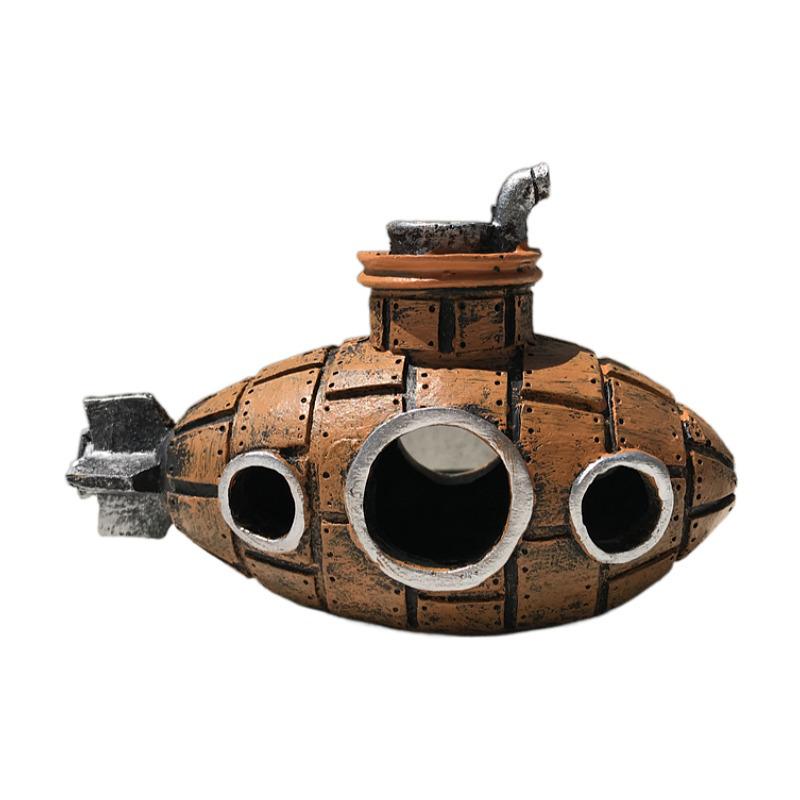 Xiaohongshu Aquarium PVC Submarine-Themed Hiding Decor for Fish and Shrimp Tanks