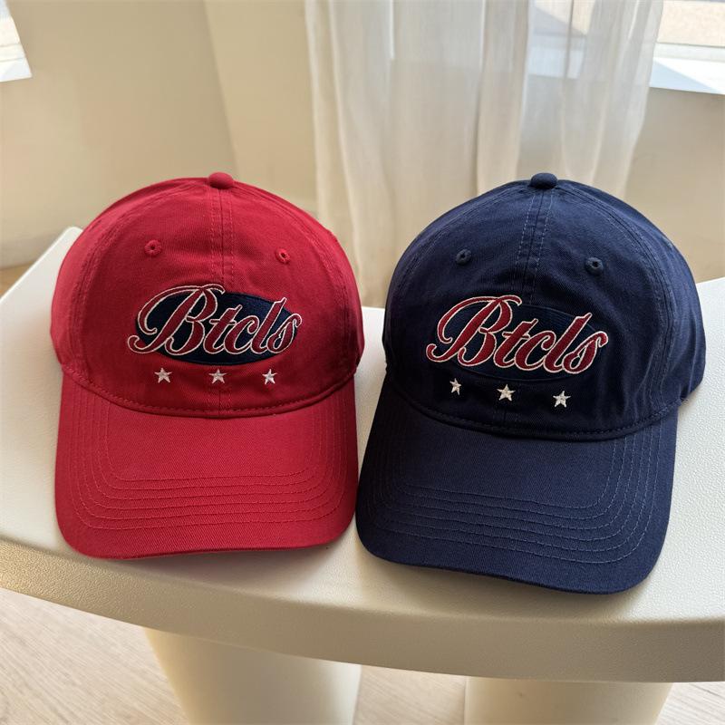 Tide brand letter embroidery soft top baseball cap men's and women's spring and summer versatile sunshade cap shows small face