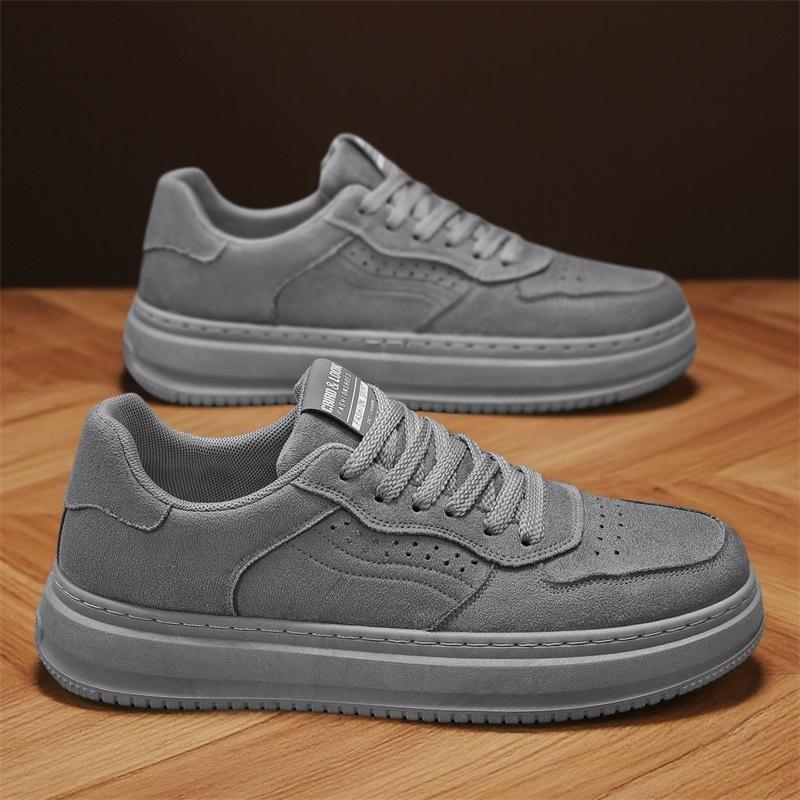 Autumn Feeling White Board Shoes Casual Leather Shoes Sports Heightening Tide Shoes