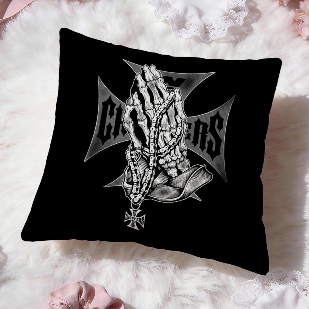 W-West Coast C-Choppers Cushion Cover Premium Comfort Reversible Pillow Cove -Two in One Design for Any Room & Car Interior