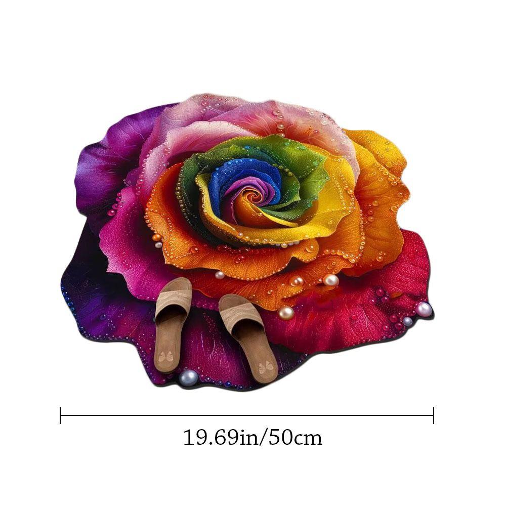 Soft Peony Floor Mat Non-slip Bathroom Floor Mat Door Gasket  for Living Room Tea Table Bedside