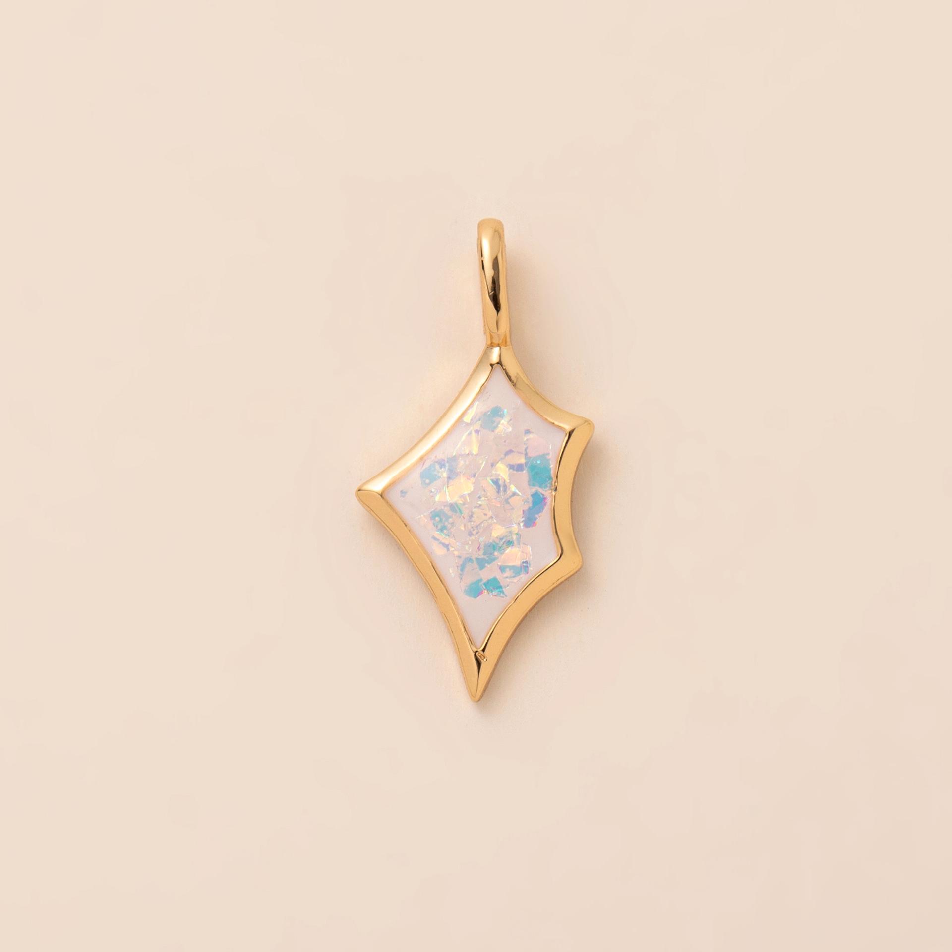 Niche Moon DIY Eight-Pointed Star Pendant Necklace - Gold-Plated Copper Luxury Design