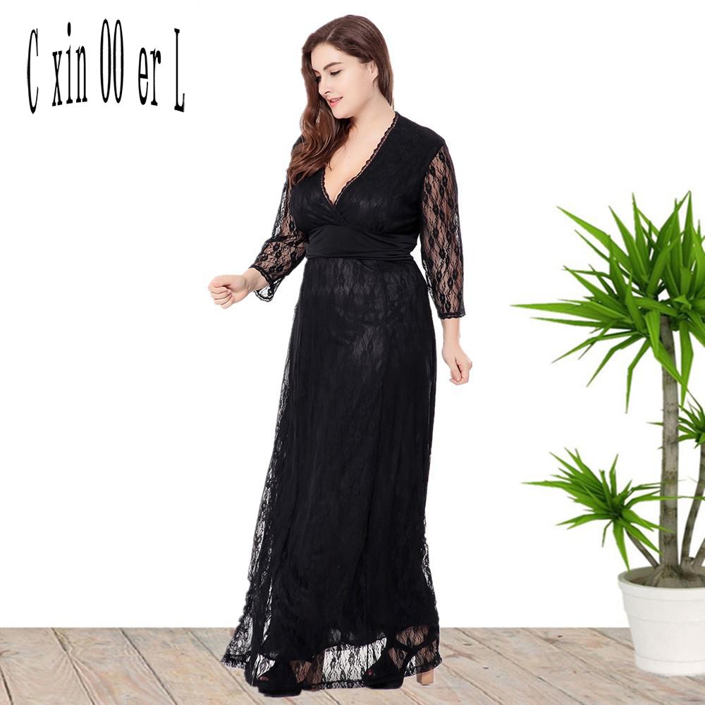 chinese dress ladies Lace Hollow Out Ruched Maxi Dress, L / White