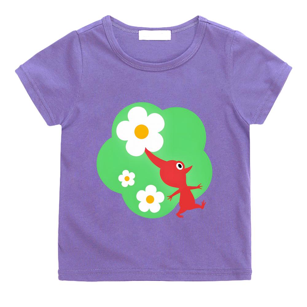Summer Pikmin New Style TEE High Quality 100%Cotton kawaii Boy/girl TOP Cartoon Print Tees Comfortable Manga O-neck Tee-shirt Anime T-shirt Summer Top