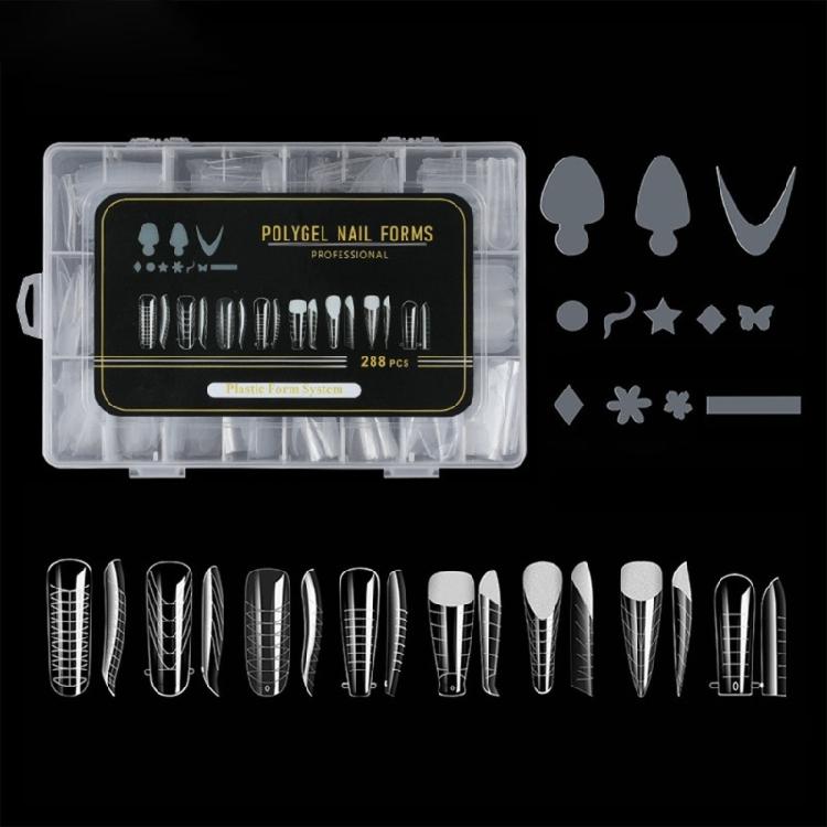 288 Pcs Nail Forms Set Nail Extension Molds Nail Forms Manicure Supplies
