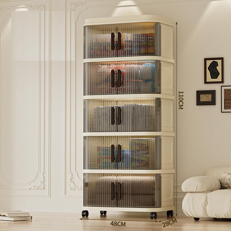 Folding Storage Cabinet Storage Box Multi-layer Wardrobe Multi-layer Clothes Storage Cabinet Foldable Transparent Storage Cabinet