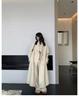 Korean High-Collar Gentle Gray Loose-Fit Wool Coat for Women - Autumn/Winter Fashion