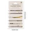 Paper Pen Bookmark Fabulously Flat Paper Pen Black Ink Bookmark Students Home School Novelty Stationery Tearable Pocket Pencil