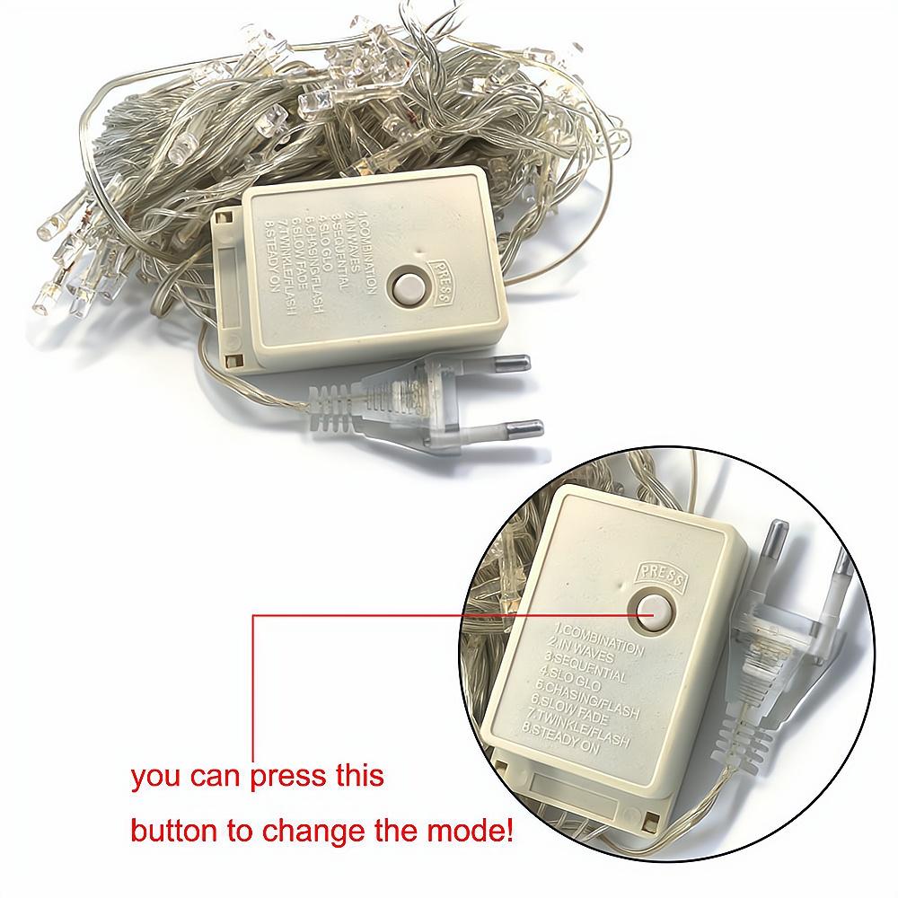 10M 100LED Home Decoration Holiday Light RGB Led Outdoor Party Wedding Christmas Lightings Garden Lights 220V EU 110V US Plug