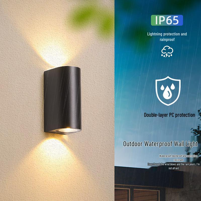 

Waterproof Outdoor Wall Lamp for Courtyard, Fence, Stairway, Hallway, Balcony, or Bedroom Upgraded Sand Black - Square