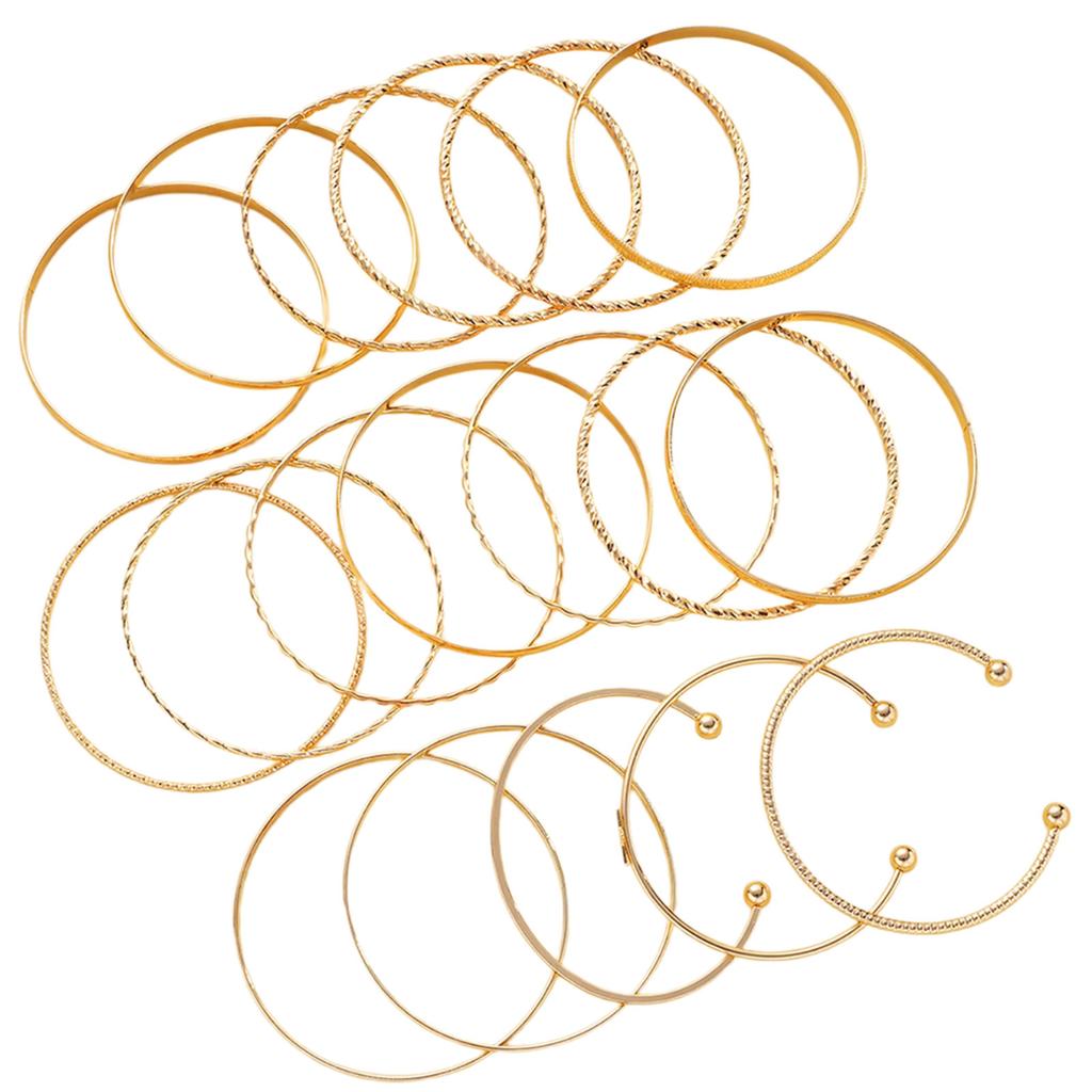 Trendy Star Designs Iron Bracelets 18PCS Pack Sturdy and Elegant for Everyday Wear or Celebration