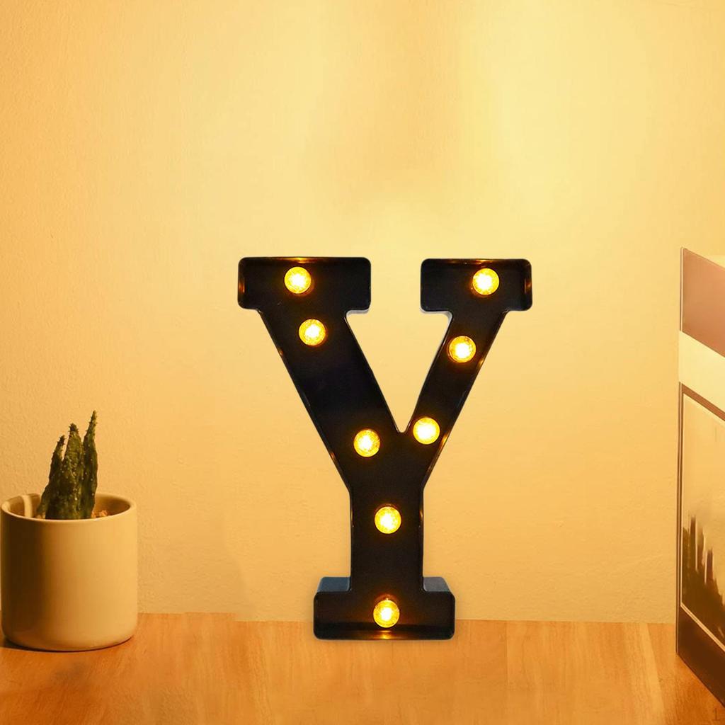 Alphabet Sign with LED Lights, Marquee Letter Display for Events