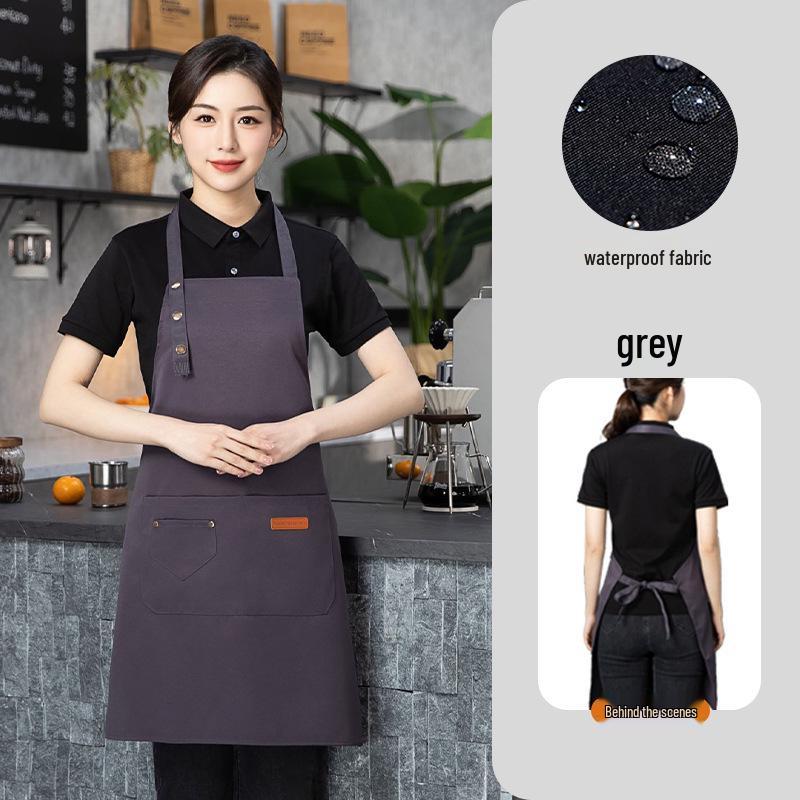Custom Logo Waterproof Oil-Proof Apron with Adjustable Strap for Winery, Gift, or Catering Use