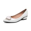 zapatos de mujer women cute sexy white hear deco spring slip on square heel shoes lady classic black comfort heel shoes ab610