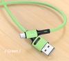 Usams Kabel U52 Microusb 2A Fast Charge1M Zielony/Green Sj435Usb02 (Us-Sj435)