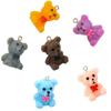 4 sztuk żywica Cartoon uciekają niedźwiedzie zawieszki Charms do tworzenia biżuterii naszyjniki ze zwierzętami kolczyki dokonywanie akcesoriów