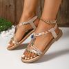 Fashionable Lightweight Large-size Beach Sandals for Women In Summer New Round Toe Comfortable Open-toe Casual Sandals