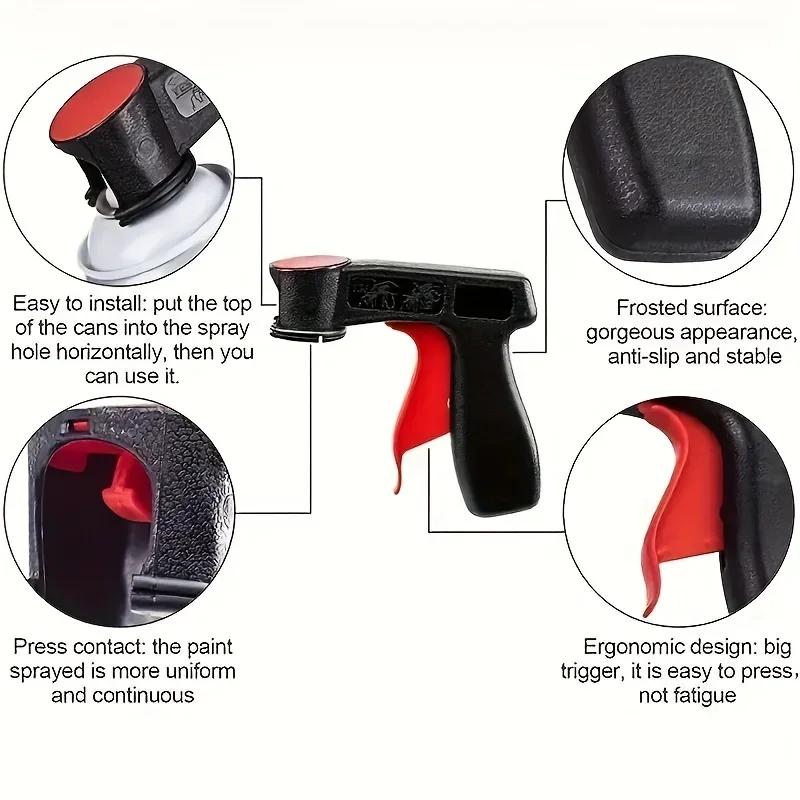 1-11PCS Plastic Assisted Hand Spray Gun Spray Paint Booster Handle Universal Reusable Automotive Wall Self-Spray Can Tool