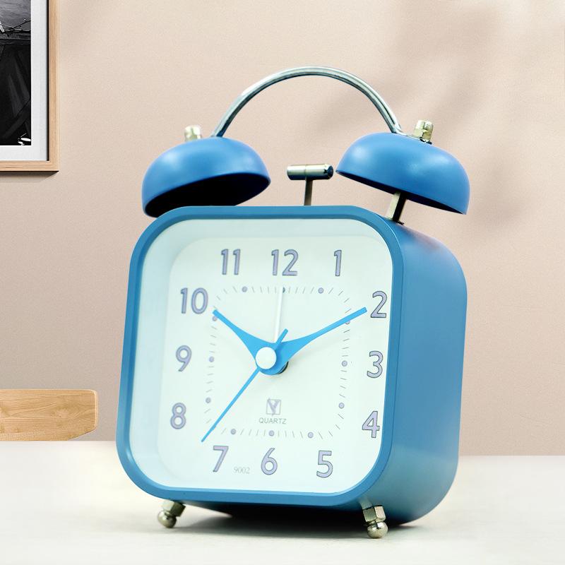 

Simple Clock Student with Lazy People Getting Up In Dormitory Super Loud Metal Clock New Silent Luminous Alarm Clock