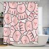 Adorable Pink Cartoon Bear Print Shower Curtain Decorative Home Bath Decoration 3D Waterproof Bathroom Accessories
