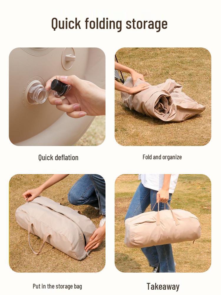 Poltrona Reclinável Inflável Portátil: Sofá de Exterior e Colchonete para Camping e Festivais