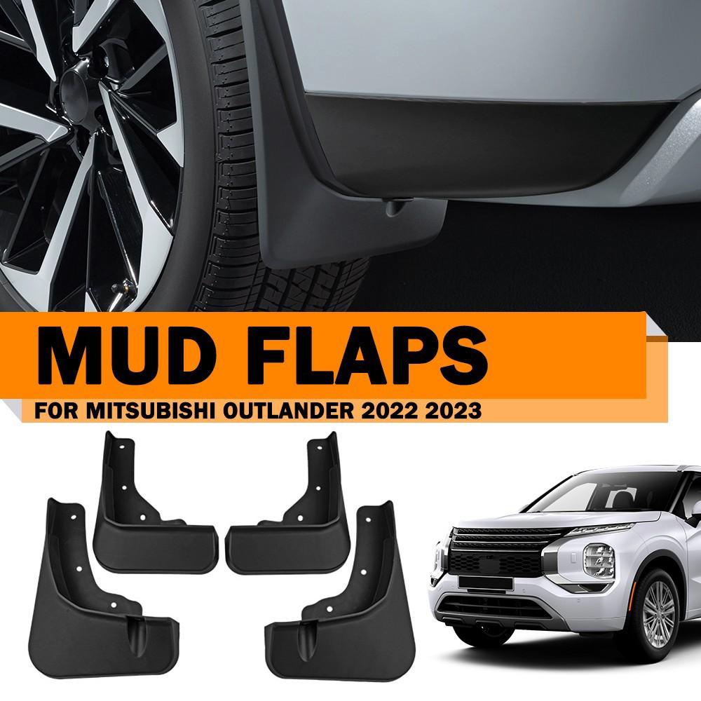 For Mitsubishi Outlander - Black Plastic Splash Mud Flaps Mud Guards
