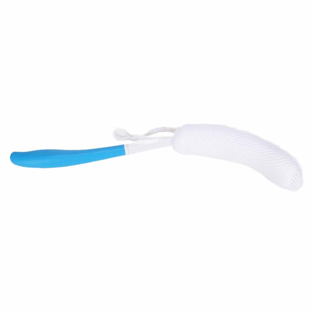 Bath Body Brush Long Curved Handle Soft Sponge Body Cleaning Exfoliating Shower Brush