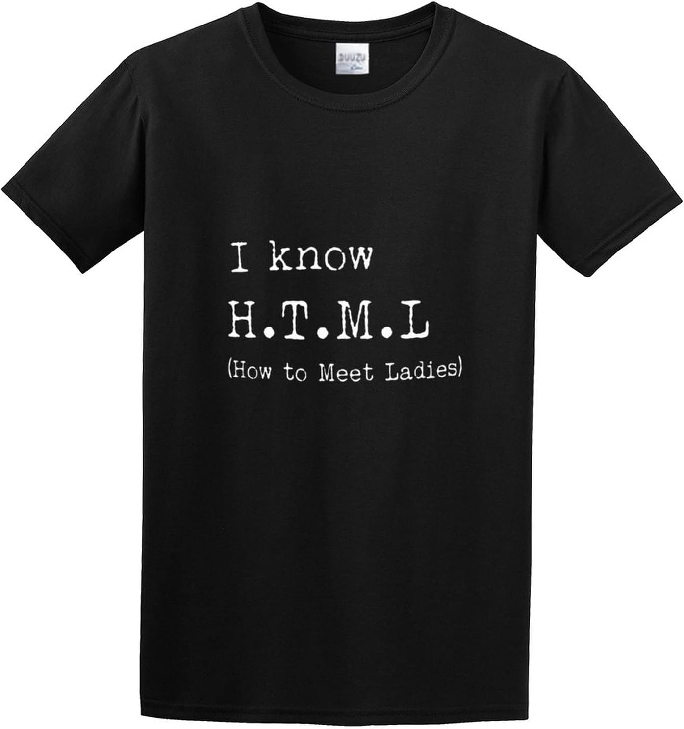 I Know HTML How to Meet Ladies Pickup Unisex Short-Sleeve T-Shirts Black 4XL