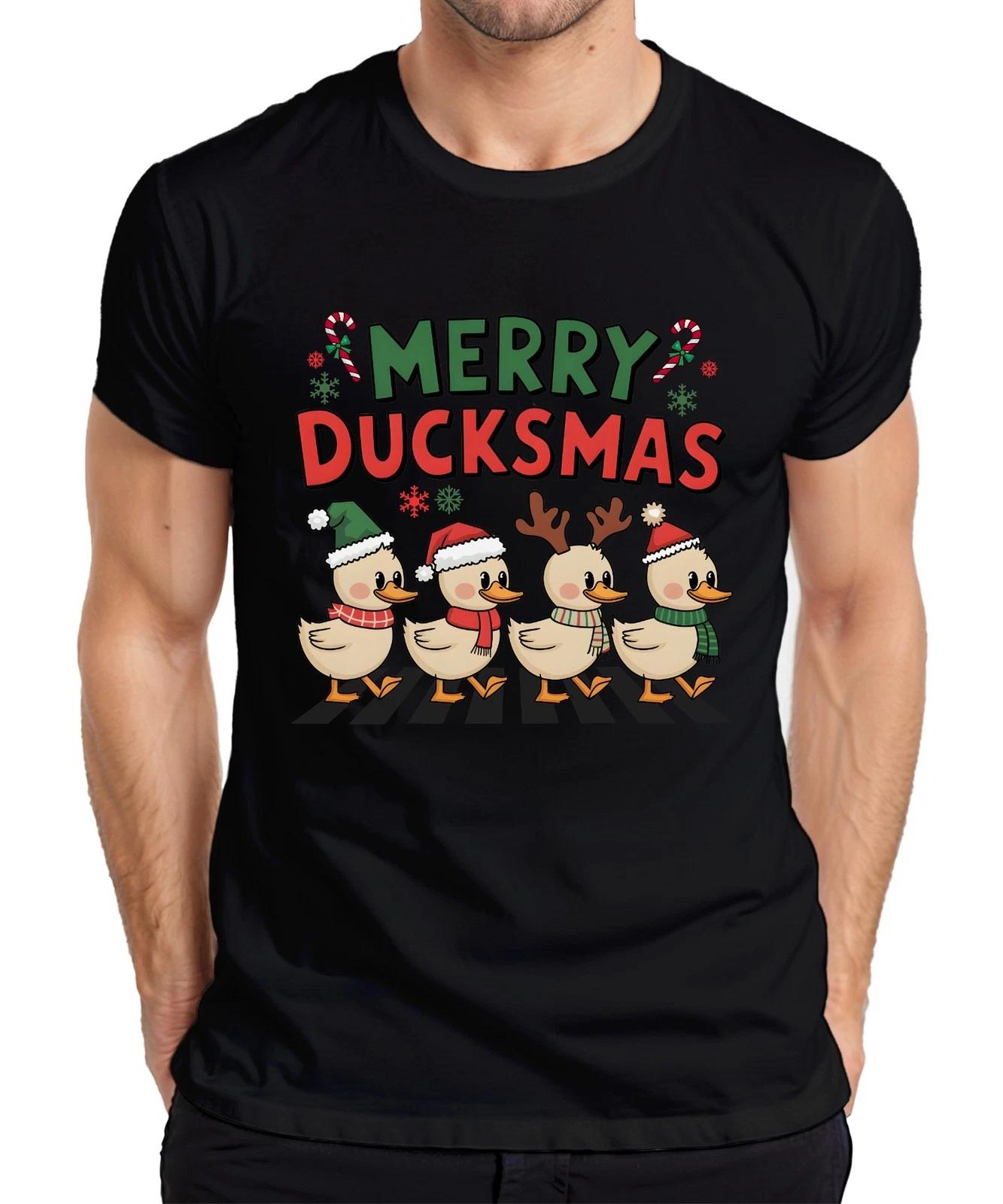 

Merry Duckmas Ducks Antlers - Christmas Xmas Mens T-Shirt- 3XL