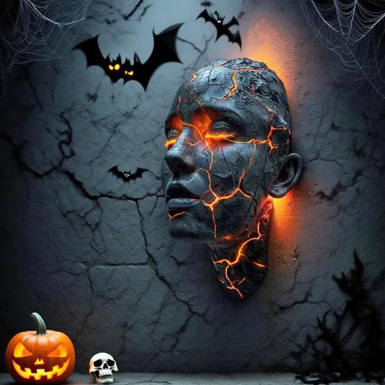Soul Wall Light Human Face LED Wall Sconce Artistic Shattered