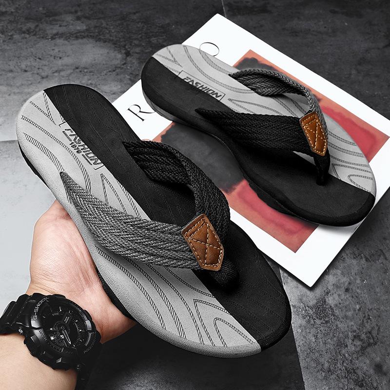 Men's Trendy Summer Non-Slip Flip-Flops Sandals - Toe Post Slippers for Outdoor and Beach Wear