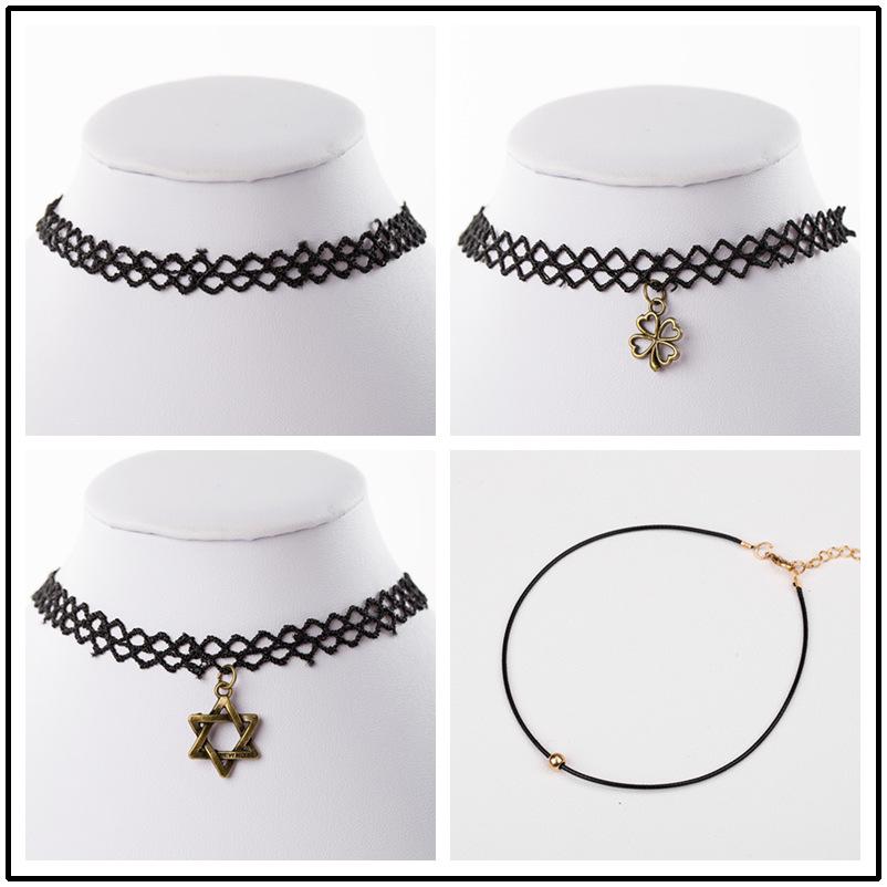 Korean Harajuku Velvet Ribbon Choker Necklace - Women's Fashion Clavicle Chain