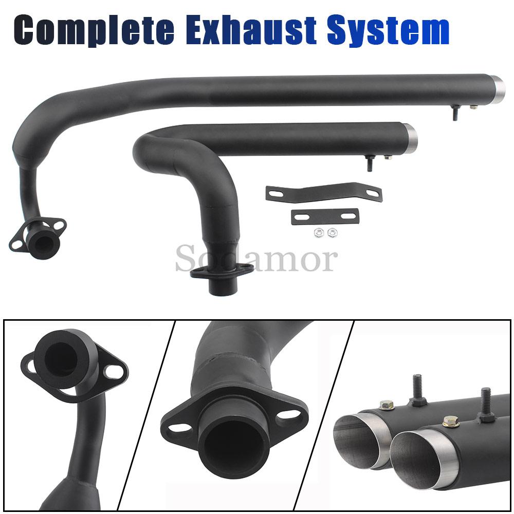 Motorcycle Part Exhaust Pipes Mufflers Steel Pipes Stainless Black For Yamaha Dragstar 650 400 V-Star 650 XVS650 XVS400