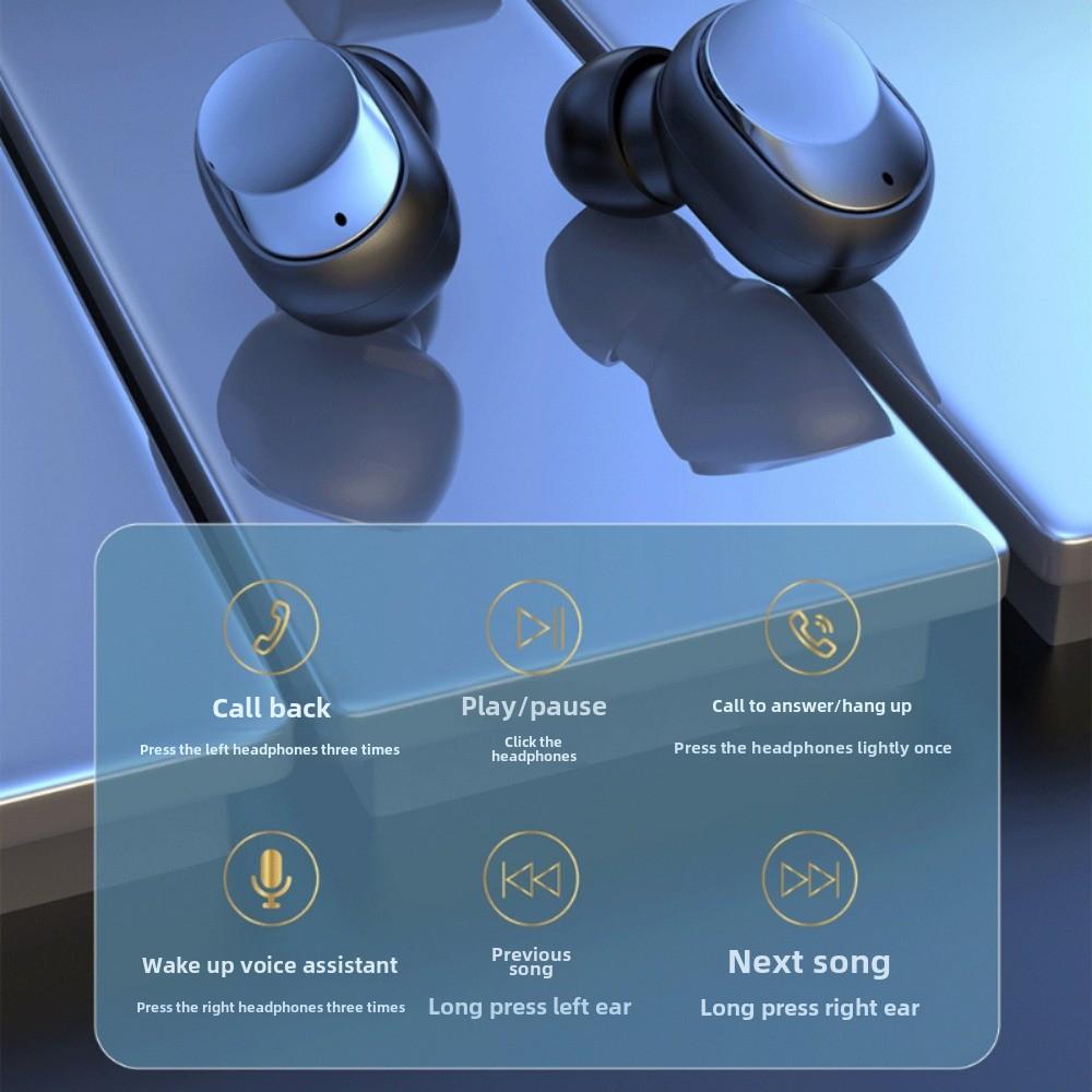 Bluetooth Kopfhörer Schillerndes LED-Licht Binauraler In-Ear Touch Musik Kopfhörer Stereo