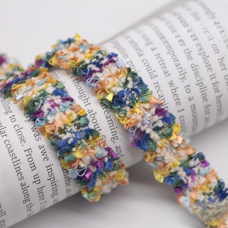 90Yards 1.5cm Vintage Embroidered Lace Ribbon Fabric Sewing Lace Trim Handmade Costume Dress Sewing Trimmings Wedding Decoration