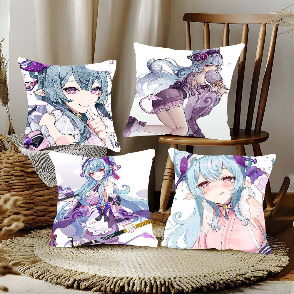 Yumeizuki Mizuki Game Genshin Impact Pillow Case Fashion Square Pillowcase Bedroom Sofa Room Ins Decoration Leisure