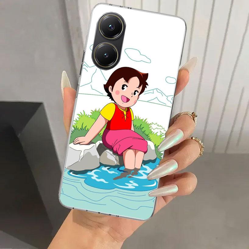 Heidi Cute Cartoon Phone Case for Xiaomi Poco X5 X6 X7 Pro F7 Ultra M7 Redmi 15 15C 13 13C 12 12C 10 10A 10C 9 9A 9C 9T Shell Po