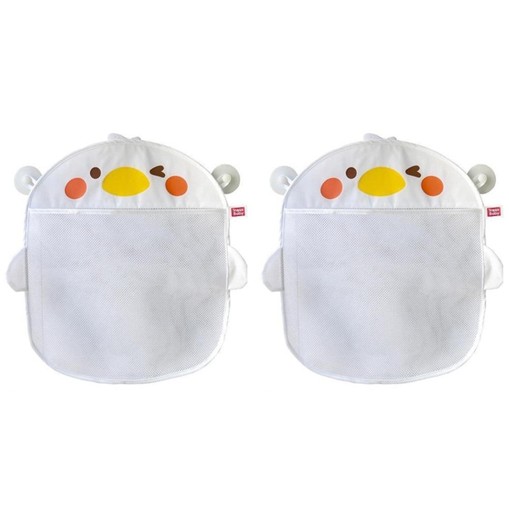 

2Pcs Duck Shapes Baby Bath Toys Storage Bag with Suction Cup Bath Game Bag for Bathtub белый