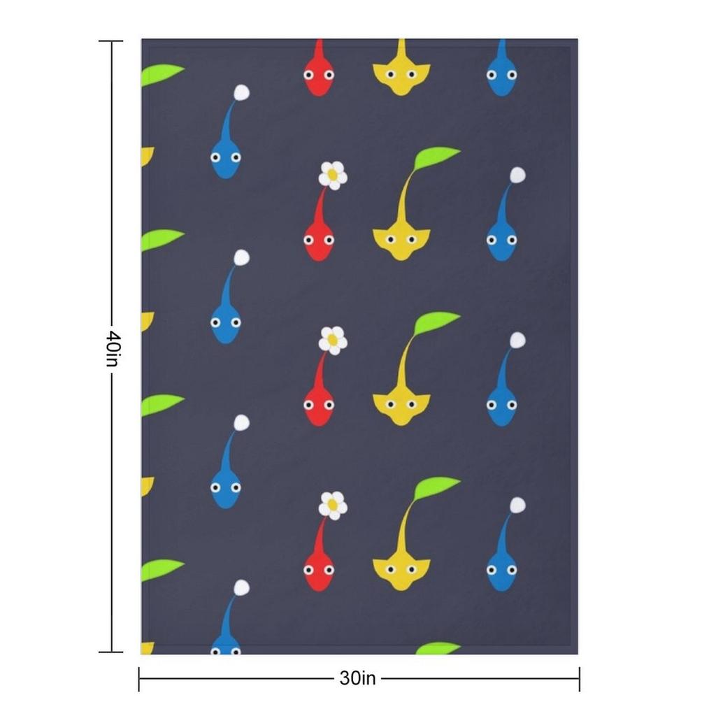 Pikmin characters Throw Blanket manga Blankets Sofas Of Decoration Hair funny gift Blankets
