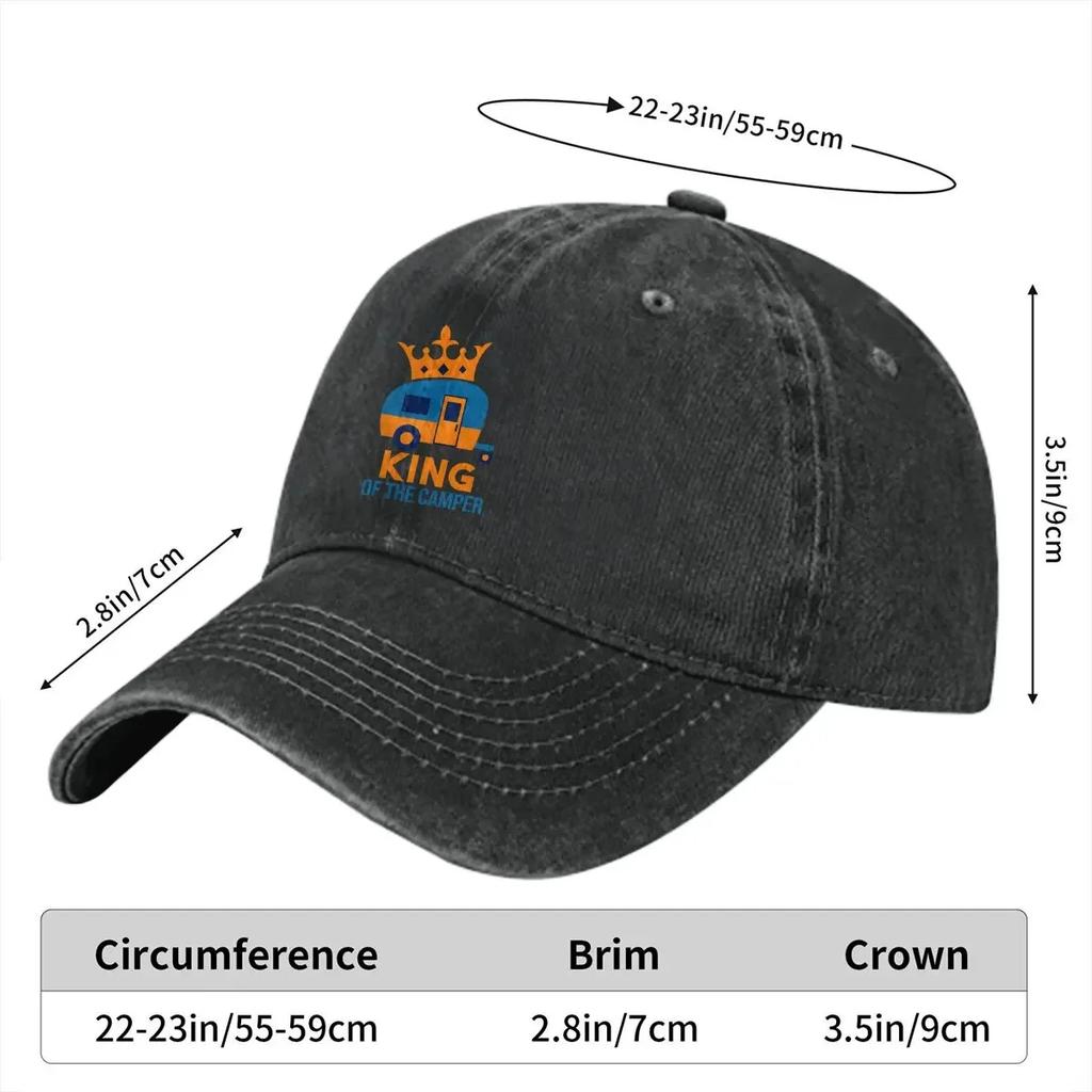 Summer Cap Sun Visor Kinf Of The Camper Hip Hop Caps Camper Camping Cowboy Hat Peaked Hats